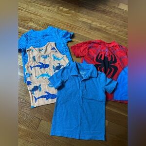 Jumping Beans Blue Polo and Graphic Tees Set